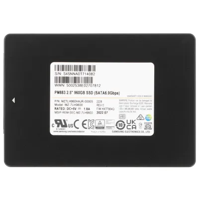 Твердотельный накопитель Samsung SSD 960Gb PM883 MZ7LH960HAJR-00005